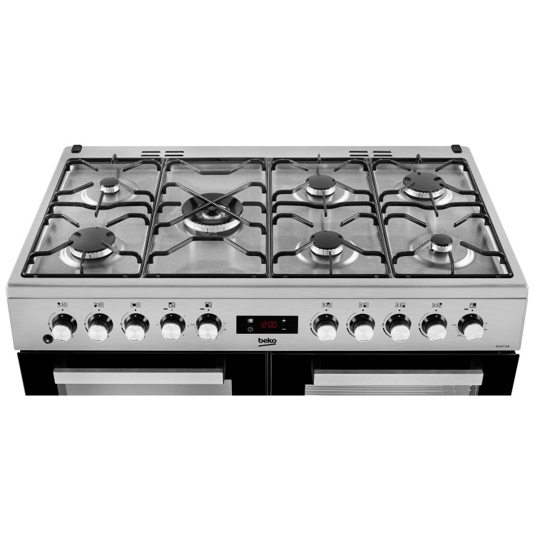 Beko 100cm Dual Fuel Range Cooker - Stainless Steel