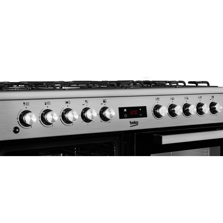 Beko 100cm Dual Fuel Range Cooker - Stainless Steel