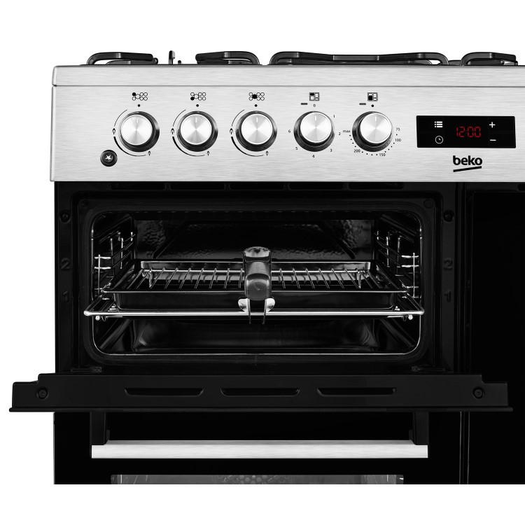 Beko 100cm Dual Fuel Range Cooker - Stainless Steel