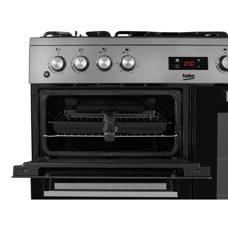 Beko 90cm Dual Fuel Range Cooker - Stainless Steel