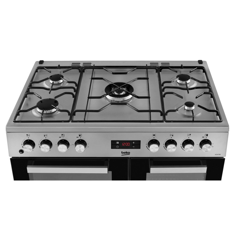 Beko 90cm Dual Fuel Range Cooker - Stainless Steel