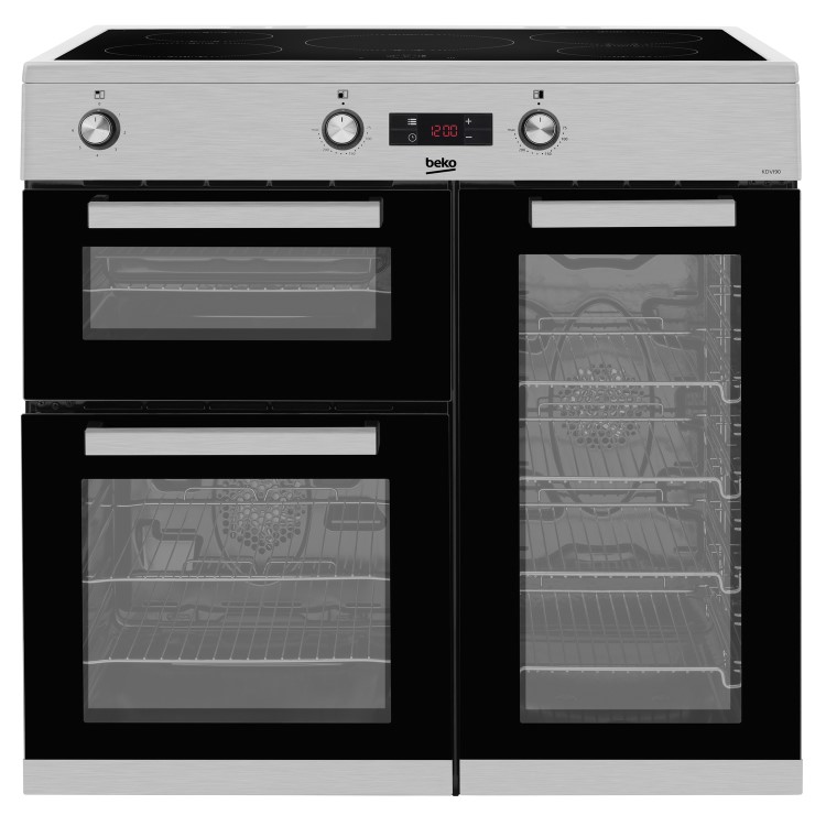 Beko 90cm Electric Induction Range Cooker - Stainless Steel