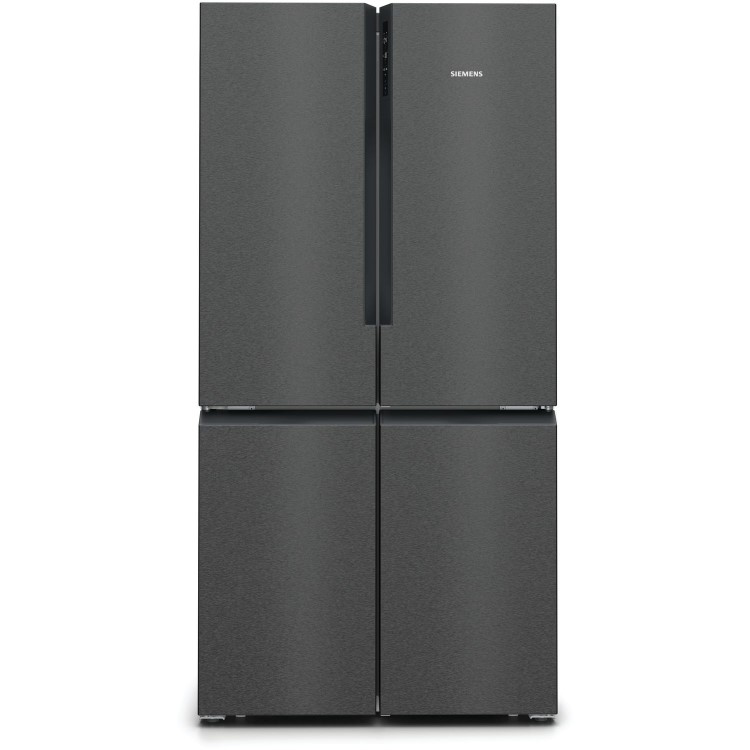 Siemens iQ500 605 Litre Four Door American Fridge Freezer - Anti-Fingerprint Black Steel