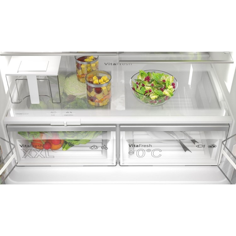 Bosch Series 6 574 Litre Four Door Freestanding Fridge Freezer - Brushed Steel