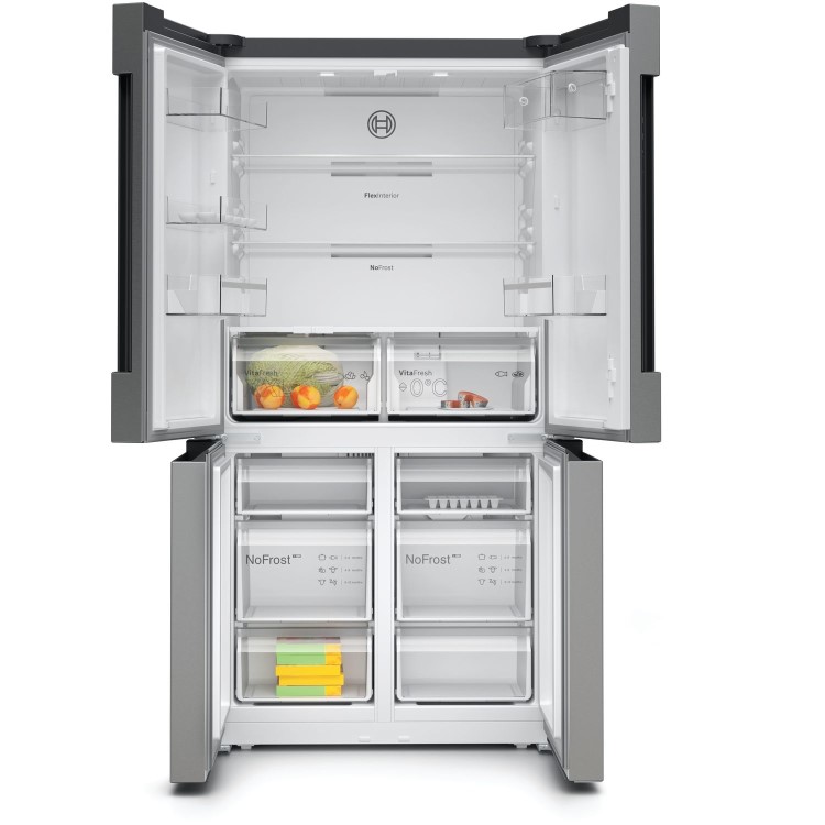 Refurbished Bosch Series 4 KFN96VPEAG 605 Litre Frost Free American Fridge Freezer Stainless Steel