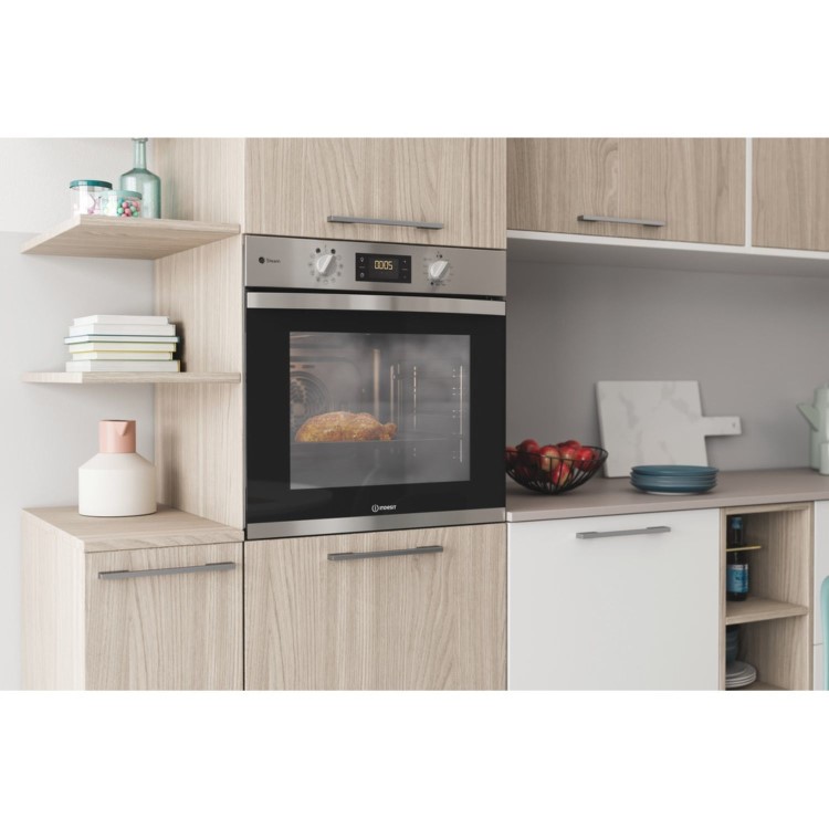 Indesit Electric Single Oven - Stainless Steel