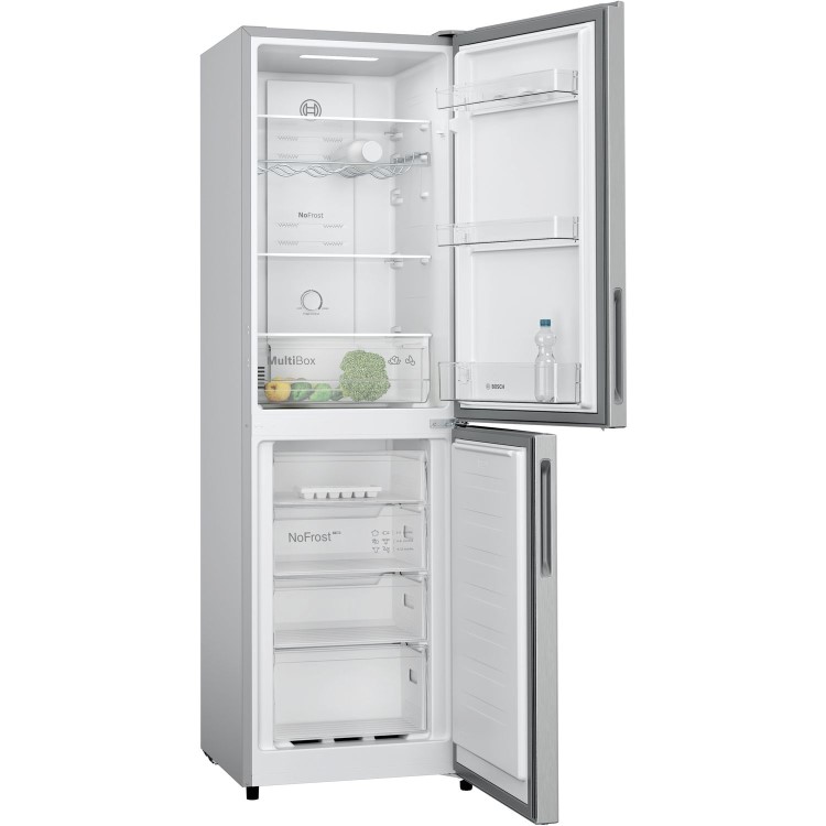 Bosch Series 2 255 Litre 50/50 Freestanding Fridge Freezer - Stainless Steel 