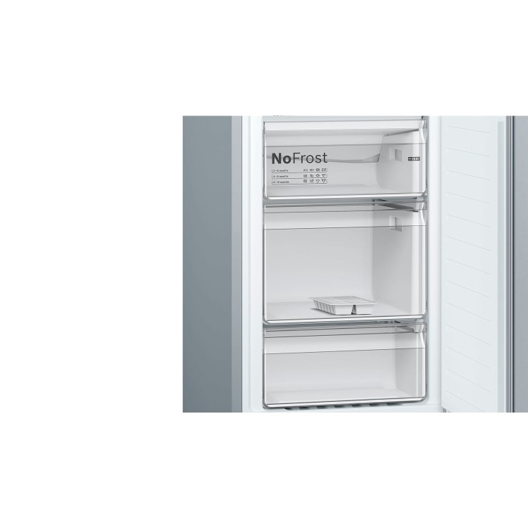 Refurbished Bosch Serie 2 KGN34NLEAG Freestanding 300 Litre 50/50 Frost Free Fridge Freezer Stainless Steel