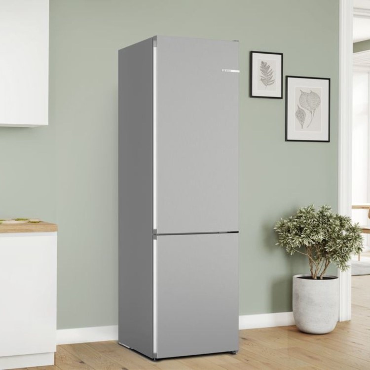 Refurbished Bosch Series 4 KGN392LAF Freestanding 363 Litre 70/30 Frost Free Fridge Freezer Stainless Steel