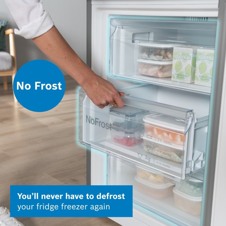 Bosch Series 4 363 Litre 70/30 Freestanding Fridge Freezer - Inox