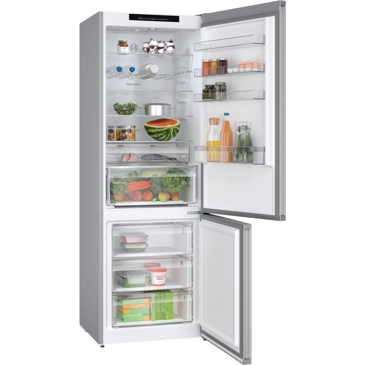 Bosch Series 4 440 Litre 70/30 Freestanding Fridge Freezer - Stainless Steel Look