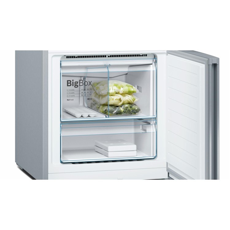 Bosch KGN56XL30 Serie 4 Freestanding Fridge Freezer With vitaFresh Drawer - Stainless Steel Look