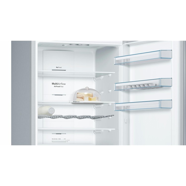 Bosch KGN56XL30 Serie 4 Freestanding Fridge Freezer With vitaFresh Drawer - Stainless Steel Look