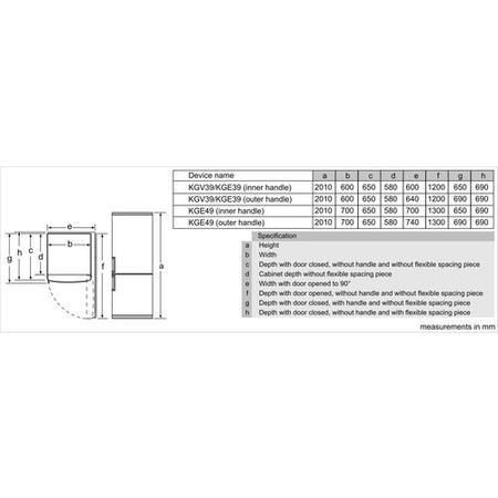 Bosch Series 4 343 Litre 70/30 Freestanding Fridge Freezer - White