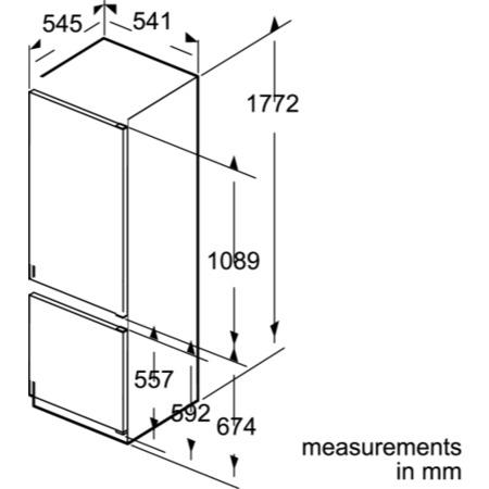 Siemens 70/30  277 Litre Integrated Fridge Freezer 