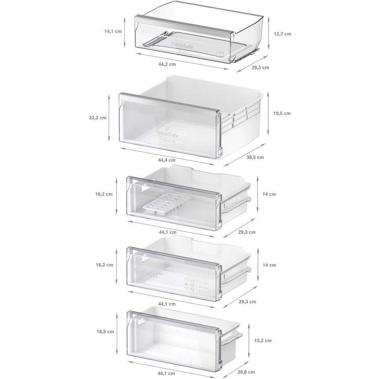 Neff N50 290 Litre 60/40 Integrated Fridge Freezer