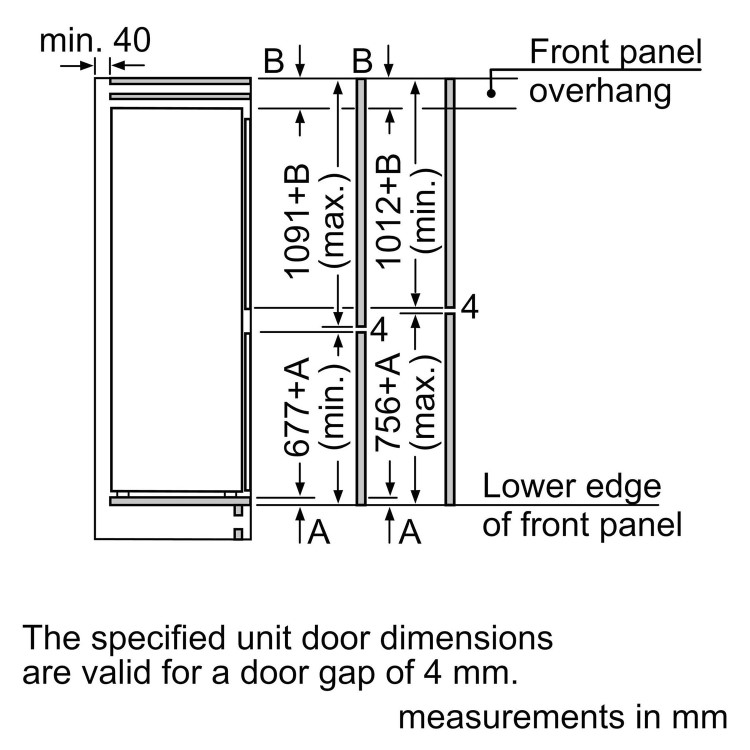 Bosch Series 2 260 Litre 60/40 Integrated Fridge Freezer