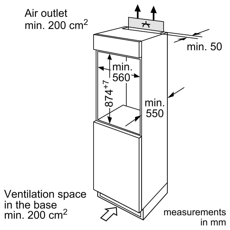 Bosch Serie 2 In-column Integrated Fridge