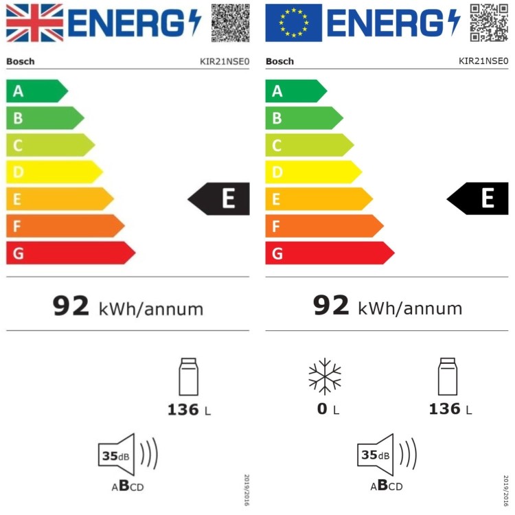 Bosch Series 2 136 Litre In-column Integrated Fridge