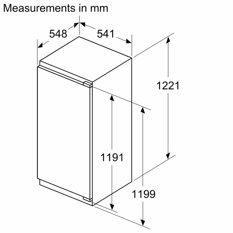 Bosch Series 4 204 Litre In-column Integrated Larder Fridge