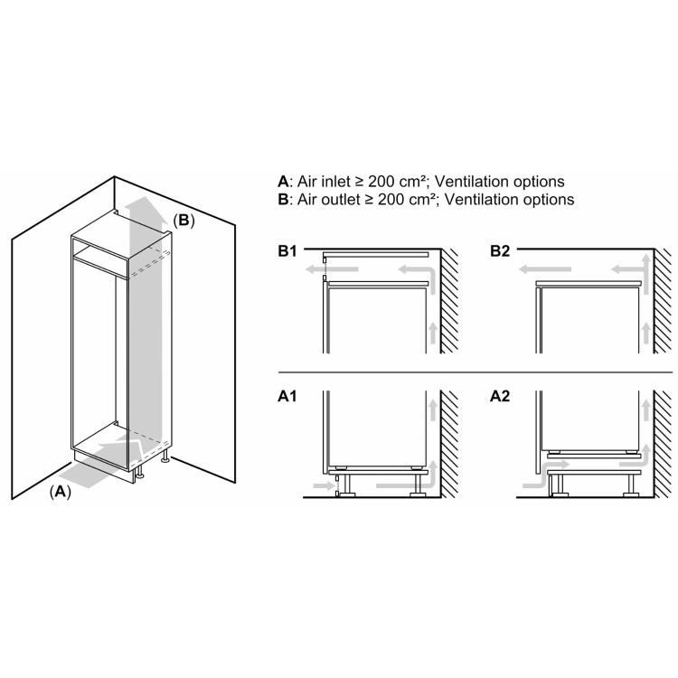 Bosch Series 6 310 Litre Integrated Fridge