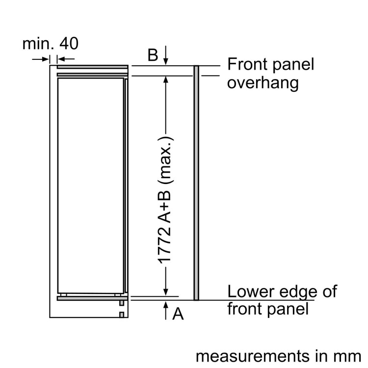 Bosch Series 6 310 Litre Integrated Fridge