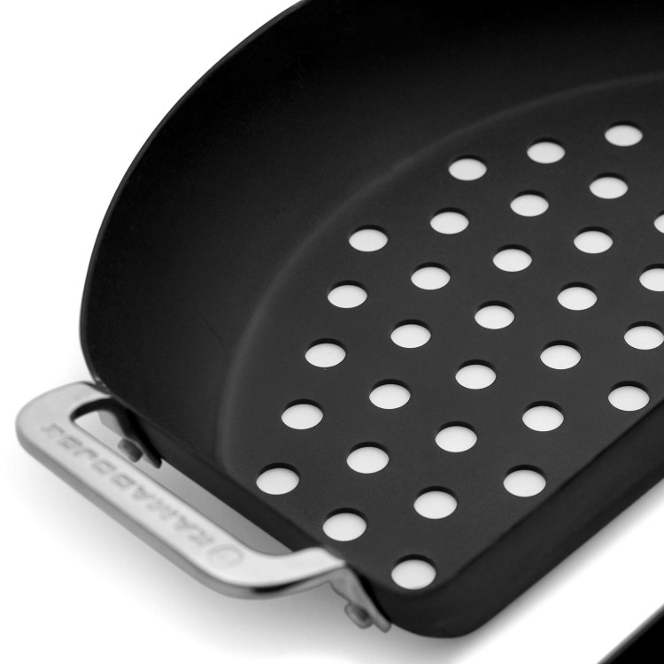 Kamado Joe Karbon Steel Half-Moon BBQ Pan - Black