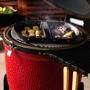 Kamado Joe Karbon Steel Half-Moon BBQ Pan - Black