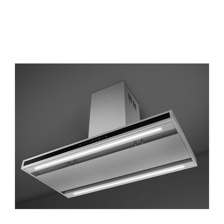 Smeg 90cm Island Cooker Hood - Stainless Steel