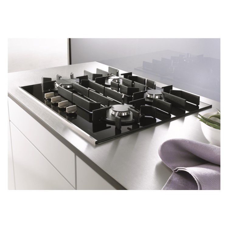 Miele 63cm Gas on Glass 4 Burner Gas Hob - Black