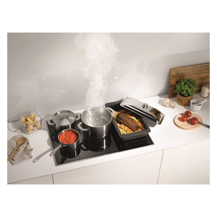 Miele KM6366 80.6cm Wide 6 Zone Induction Hob With 6 PowerFlex Zones - Stainless Steel Frame