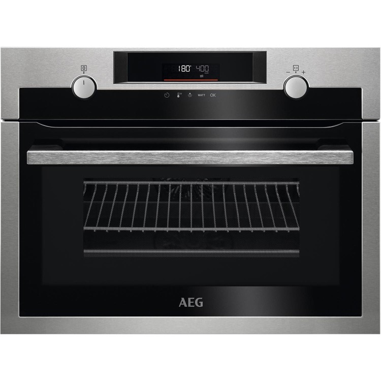 Refurbished AEG 8000 Series KME565060M 60cm Built In 43L with Grill 1000W Combination Microwave Oven Stainless Steel