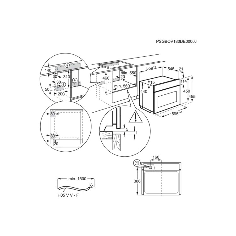 AEG 8000 Series Built-In Combination Microwave Oven - Stainless Steel