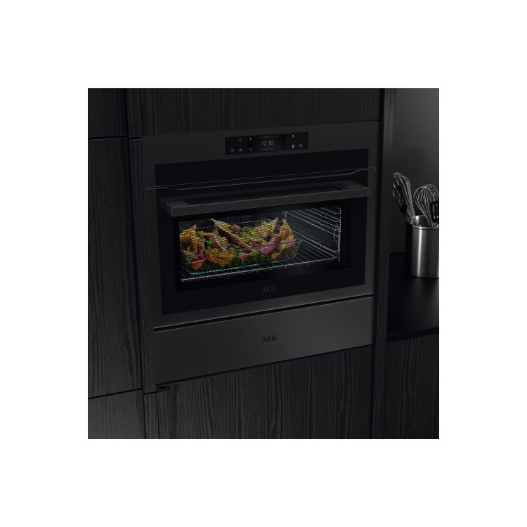 AEG 8000 Series Built-In Combination Microwave Oven - Matt Black