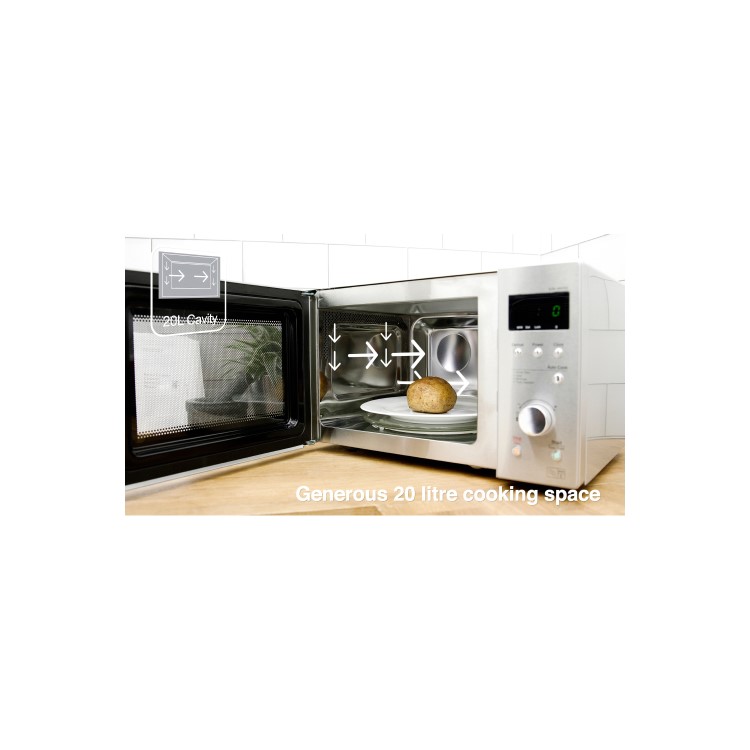 Daewoo KOR6N7RSR 20L 800W Touch Control Microwave - Stainless Steel