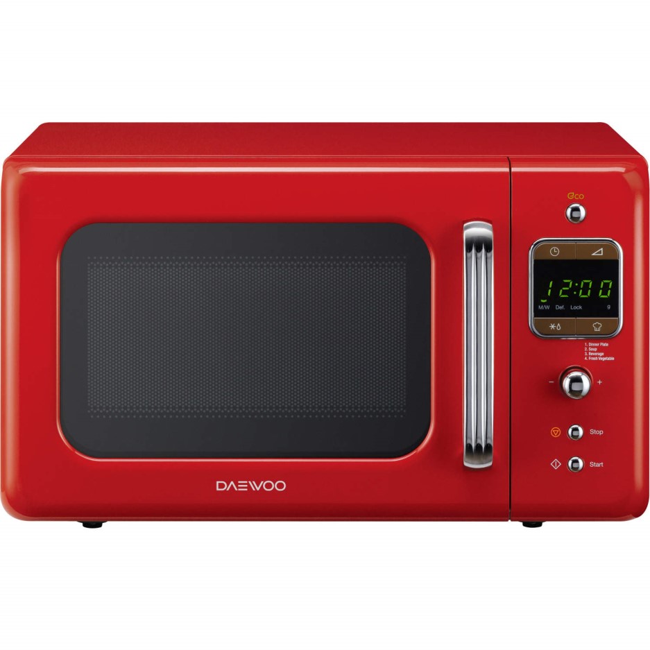 Daewoo KOR7LBKR 20L 800W Freestanding Microwave Oven - Red | Appliances ...