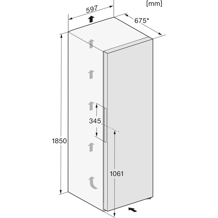 Miele 399 Litre Freestanding Fridge - Stainless Steel Look