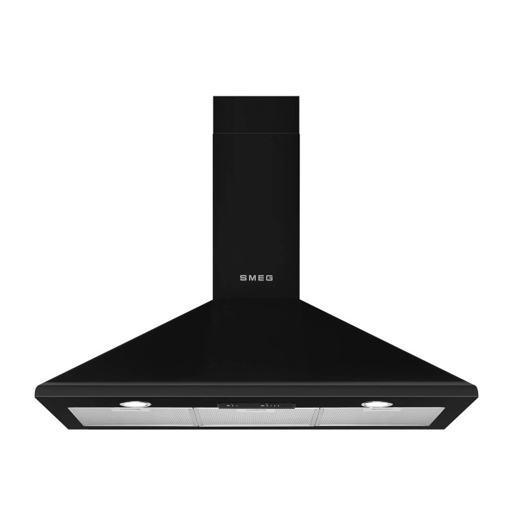 Smeg 90cm Chimney Cooker Hood - Black