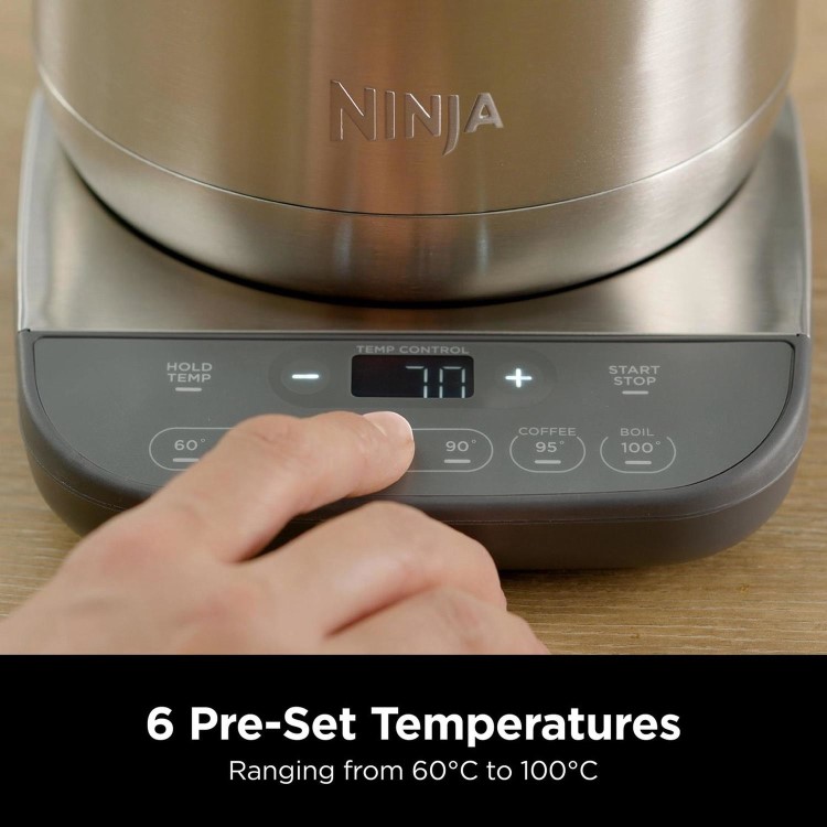 Ninja KT201UK 1.7L Perfect Temperature Kettle - Stainless Steel