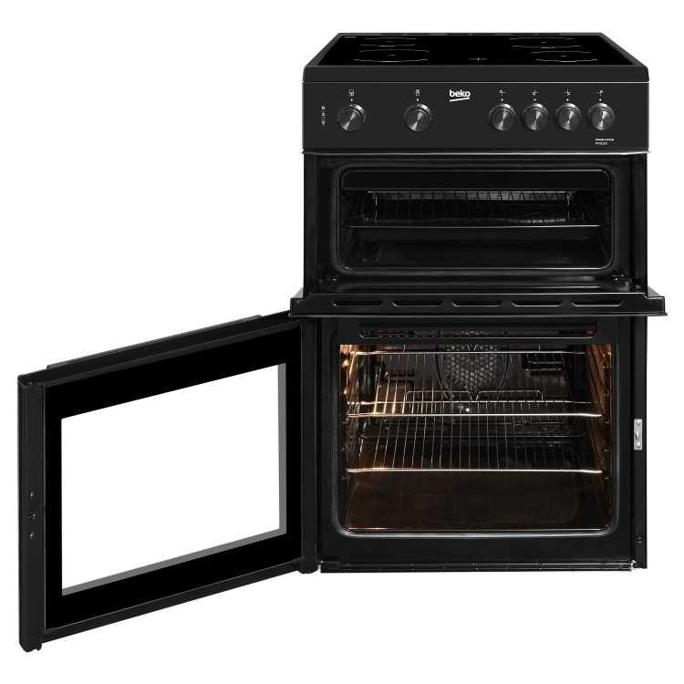 Beko 60cm Twin Cavity Electric Cooker - Black