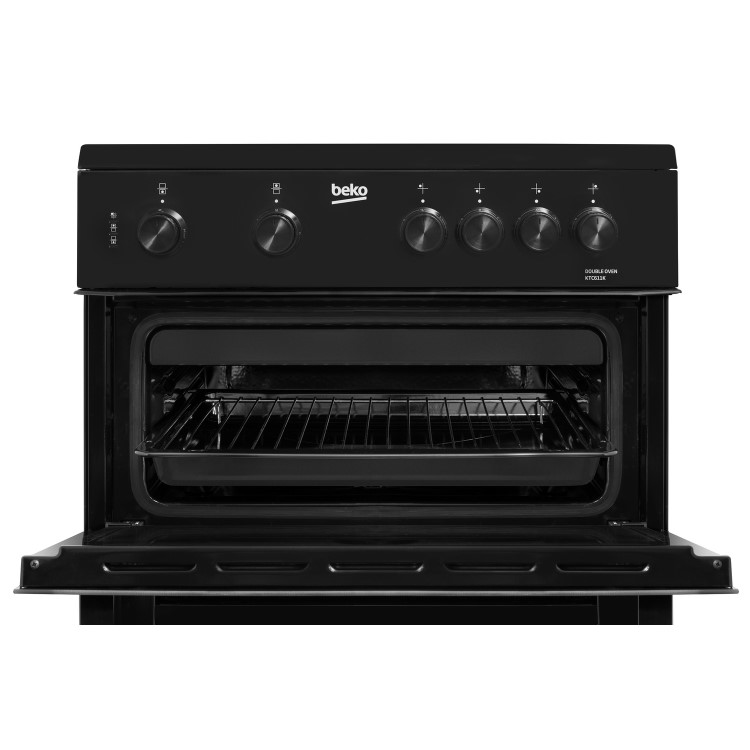 Beko 60cm Twin Cavity Electric Cooker - Black