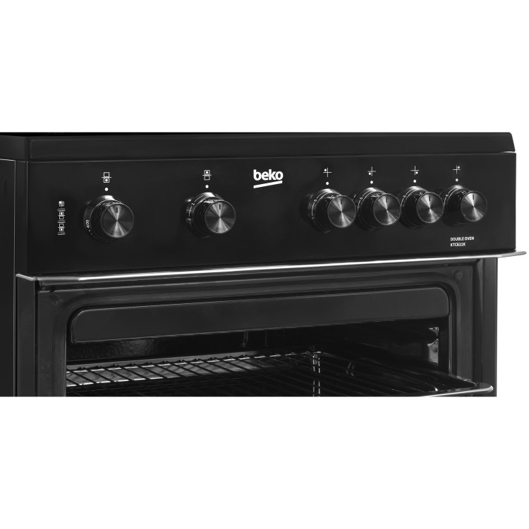 Beko 60cm Twin Cavity Electric Cooker - Black