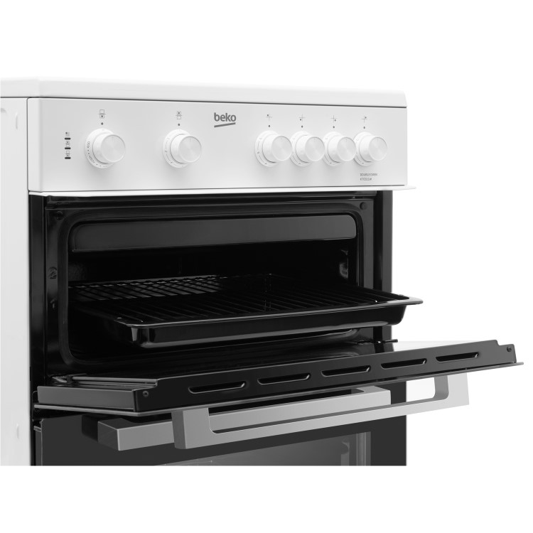 Beko 60cm Twin Cavity Electric Cooker - White