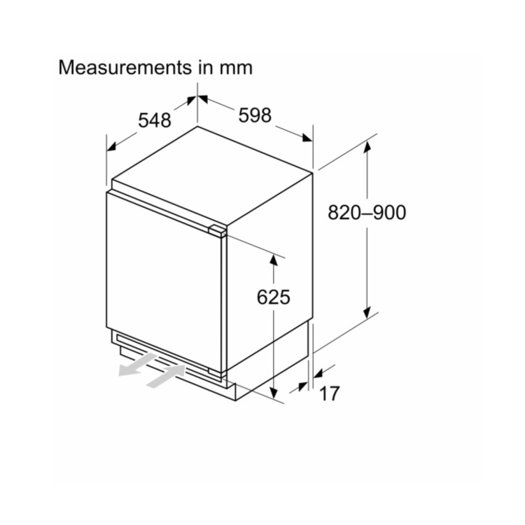 Neff N50 110 Litre Built Under Integrated Fridge