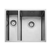 Rangemaster Kube 1.5 Bowl Inset / Undermount Chrome Stainless Steel Kitchen Sink- 560mm x 440mm