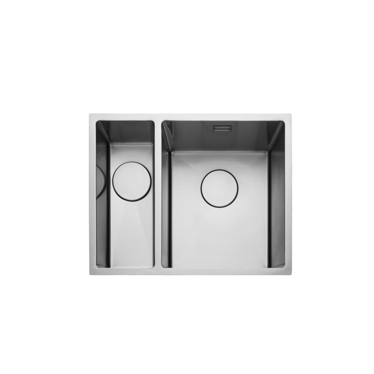 Rangemaster Kube 1.5 Bowl Inset / Undermount Chrome Stainless Steel Kitchen Sink- 560mm x 440mm