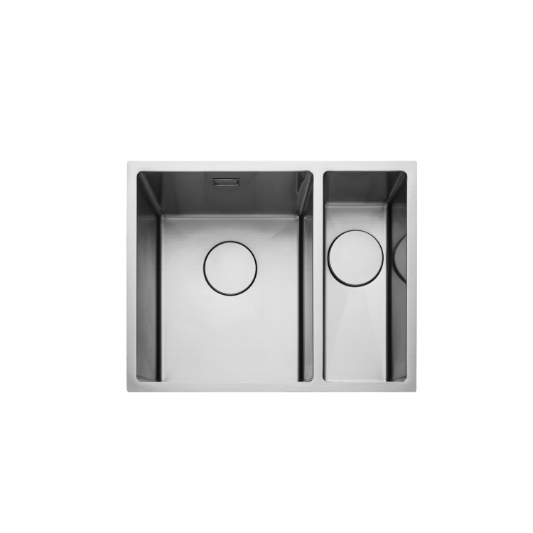 Rangemaster Kube 1.5 Bowl Inset / Undermount Chrome Stainless Steel Kitchen Sink- 560mm x 440mm