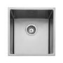 Rangemaster Kube Single Bowl Inset / Undermount Chrome Stainless Steel Kitchen Sink- 440mm x 440mm