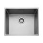 Rangemaster Kube Single Bowl Inset / Undermount Chrome Stainless Steel Kitchen Sink- 540mm x 440mm