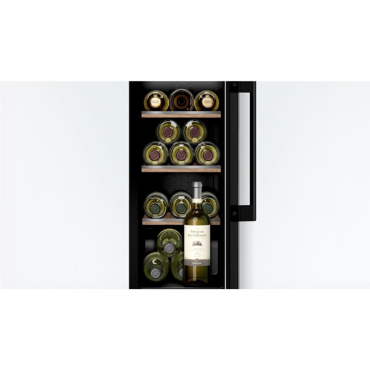 Bosch Series 6 21 Bottle Capacity Single Zone Built-in Wine Cooler - Black